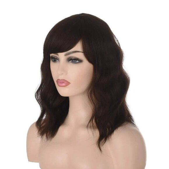 Chocolate Brown Full Wig with Bang - Picture 2 of 4